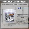 Metal Roofing Screws 10 x 2 inch, Blue Hex Head