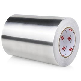 BOMEI PACK Aluminum Foil Tape,Heavy Duty Metal Duct Tape,High Temperature Silver Tape,Perfect for Sealing & Patching,HVAC,Air Ducts,Insulation and Metal Repair (8 Inch x 55 Yards)