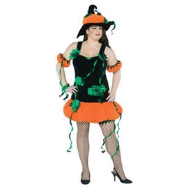 Plus Size Pumpkin Witch Costume - Womens 14-20