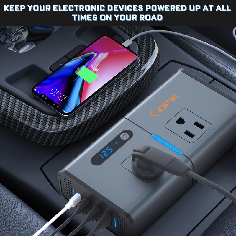 BMK 200W Car Power Inverter Newly Car Plug Adapter Outlet