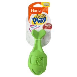 Hartz Dura Play Bacon Scented Rocket Dog Toy, Medium ( Colors may vary ) (3 Pack)