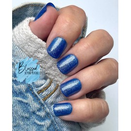 Red Aspen Press On Nails Into the Blue, Babs Nail Dashes Short
