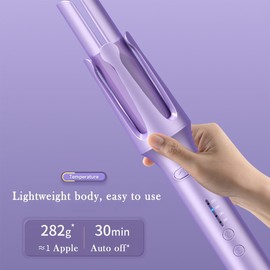 YQQYMBD Automatic Hair Curler, 1.25 Inch Rotating Curling Iron, Precise 4 Modes Temperature Control, Tens Millions of Negative Ions, Protein Coating Smooth Hair Without Damaging Hair Roots