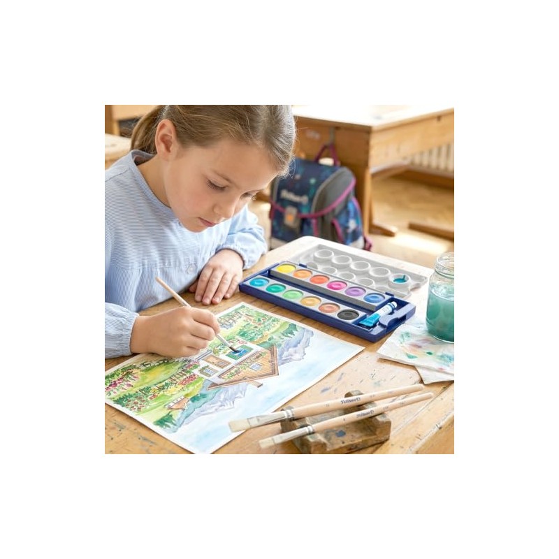 Pelikan K12 Paint Box Set with 12 Colors and 3