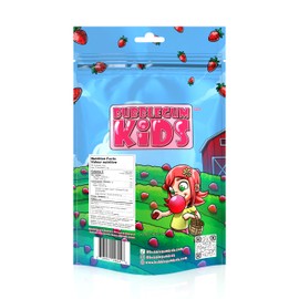 Bubblegum Kids Daisy's Strawberry Field Sugar Free Gum | Stocking Stuffers, Holiday Candy, Party Favors | Sugarless Gum, Vegan, Peanut Free, Low Calorie Alternative for Kids & Adults | 1 Pack
