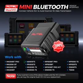 Autel MaxiSys MaxiVCI VCI Mini Bluetooth Diagnostic Interface, 2025 Vehicle Wireless Dongle, Work with Autel Scanner MaxiCOM MK808BT PRO MK808Z-BT MP808BT Pro MK808S-TS MX808S-TS MP808S-TS MK808TS