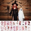 50PCS Temporary Tattoo for Halloween Simulated Scar Tattoo Sticker