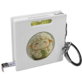 'Cute Cauliflower Sheep' Keyring Tape Measure/Spirit Level Tool (KM00042080)