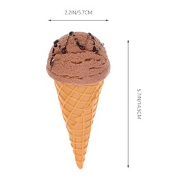 Veemoon 2pcs Simulation Ice Cream Kids Camping Toys Desktop Toys for Kids Ice Cream Playset Simulation Food Fake Food Props Ice Cream Cone Prop Desktop Children Toy Fake Ice Cream