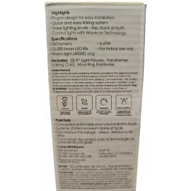 Westek SLTA-L09S-N2 LED Under Cabinet Light 2 Pack White New Linking Dimming