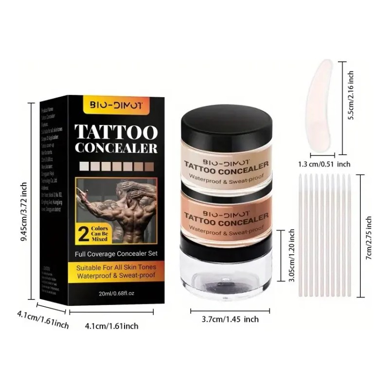 Maquillaje Profesional Cubre Tatuajes Cicatrices Acné Tatoos