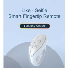 TIKTok Remote Control App Page Turner, Bluetooth Camera Video Recording Remote, TIKTok Scrolling Rings For Android OS Phone Tablet (White)