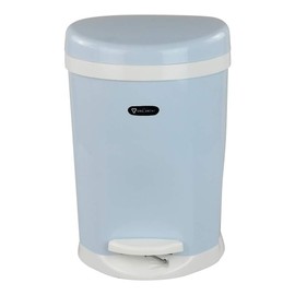Ramddy Round Step Trash Can with Lid, Gabbage/Waste Bin with Pedals, 2.2 Gallons / 8.3 Liters Blue