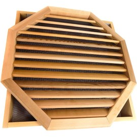 Miller Shingle Octagon Clear Cedar Vent, Flush Mount - 24 inch x 24 inch