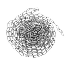 Yeqqzq Stainless Steel Chains,Galvanized Steel, Heavy Duty Welded Link Security Chains, Ideal for Fence, Gate, Door, Bike, Bicycle, Swing, Lock, Lift (1.5mm*5m)