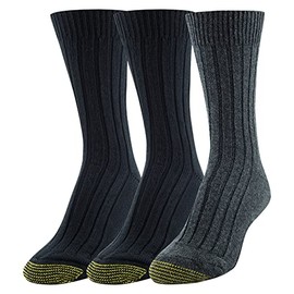 GOLDTOE Women's Weekend Socks, 3-Pairs, Black Assorted, Medium