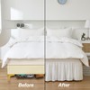 MEILA Wrap Around Bed Skirt Three Fabric Sides Elastic Dust