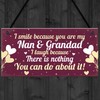RED OCEAN Funny Nan And Grandad Gift Plaque Novelty Grandparents