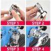 ArtisanShow Universal Adjustable Socket Wrench, Fits Standard 10-19mm, Metric 3/8-3/4''