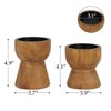NIKKY HOME Farmhouse Wooden Candle Holders Set of 2, Rusitc