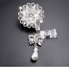 Qinsuee Handmade Bling Rhinestones Retractable Badge Reel, Name Badge Holder