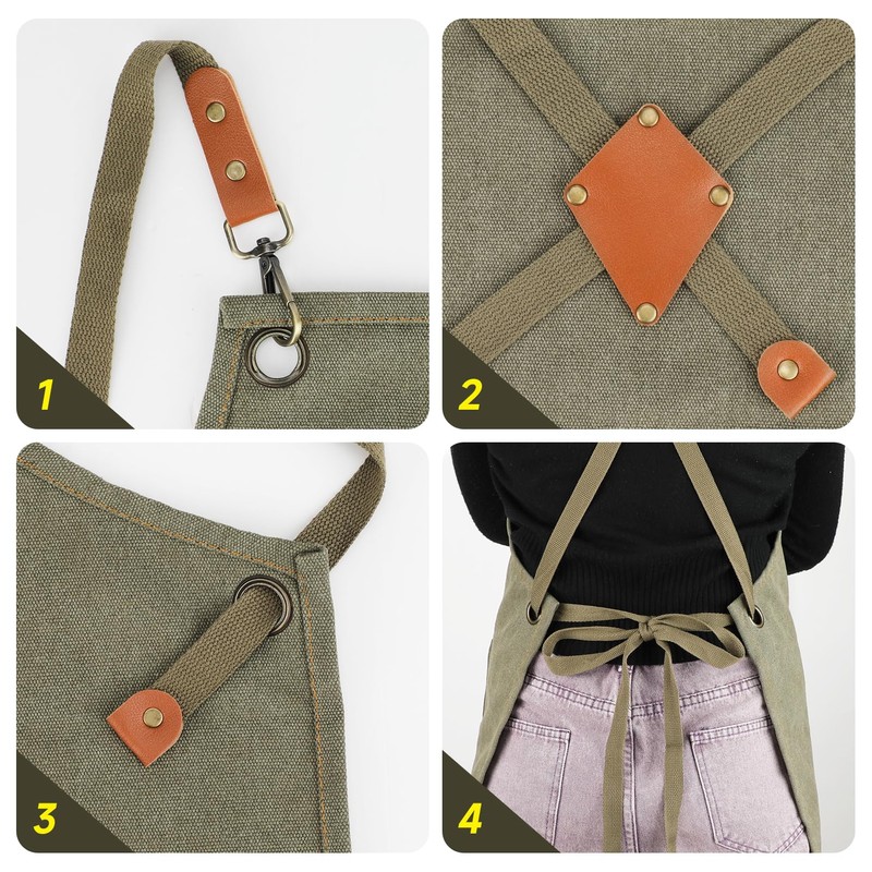 SAN LIKE Woodworking Apron for Men Chef Aprons for Men