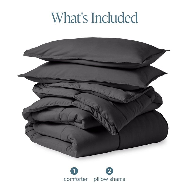 Bare Home Comforter Set - Full Size - Ultra-Soft -