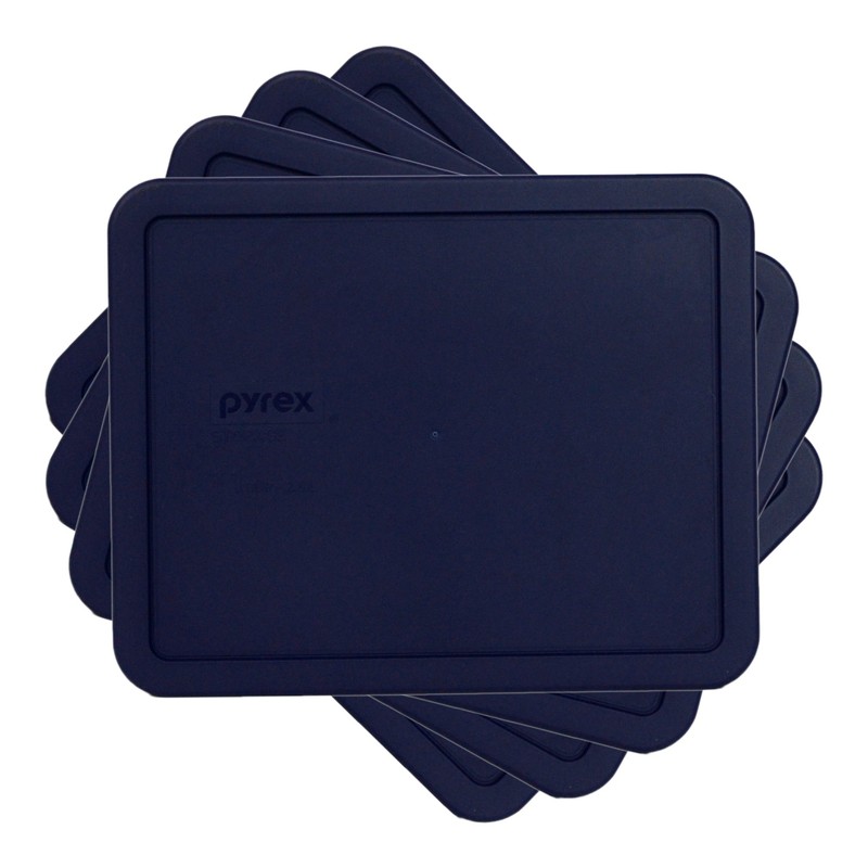 Pyrex 7212-PC 11-Cup Blue Food Storage Replacement Lid (4-Pack) -