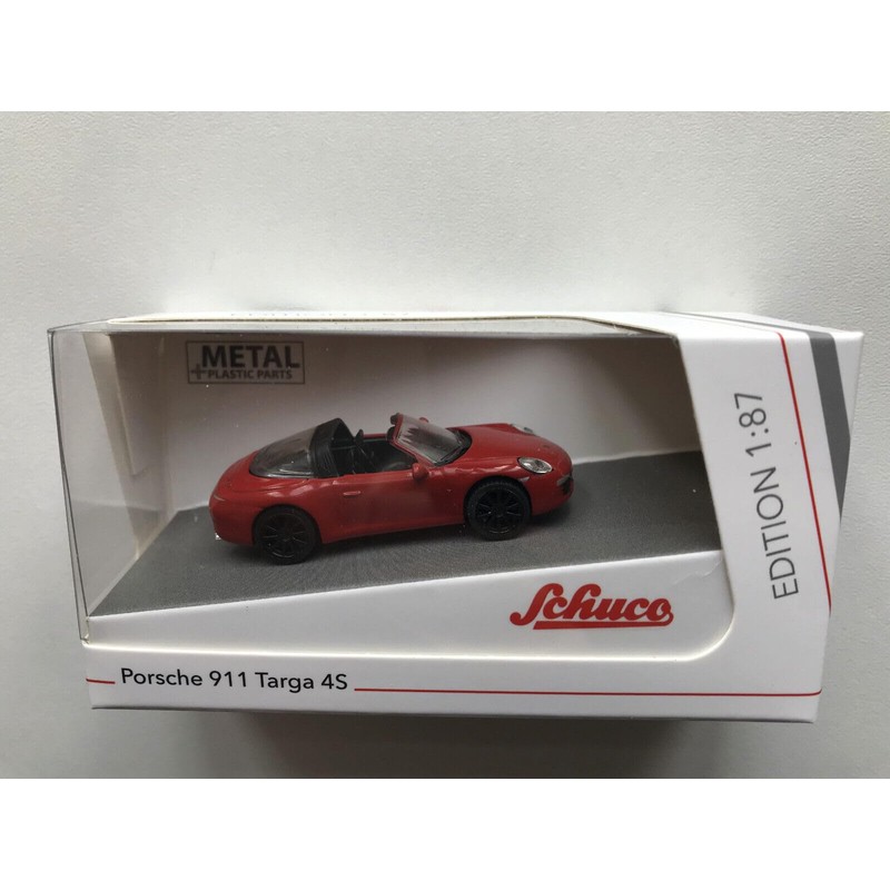 Schuco 1:87 911 Targa 4S Red 452670900 [Shipping from Canada]