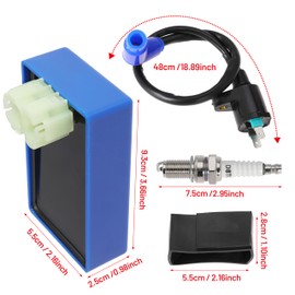 Ignition Coil Spark Plug with CDI Box Replace 30410-HC4-770 30410-HC4-003 30510-HC4-000 for FourTrax 300 TRX300 TRX300FW 1988-1993