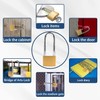 Key Locks, Shackle Length 2.63in, Long Shackle Padlocks with Keys,