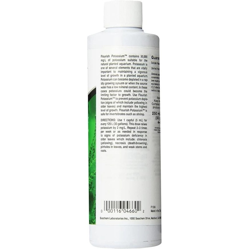 Seachem Flourish Potassium 250ml Aquarium Plant Growth Supplement No Nitrate