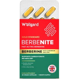 Wellgard Berbenite for Metabolic Support - Highly Bioavailable Berberine with Zinc and Chromium