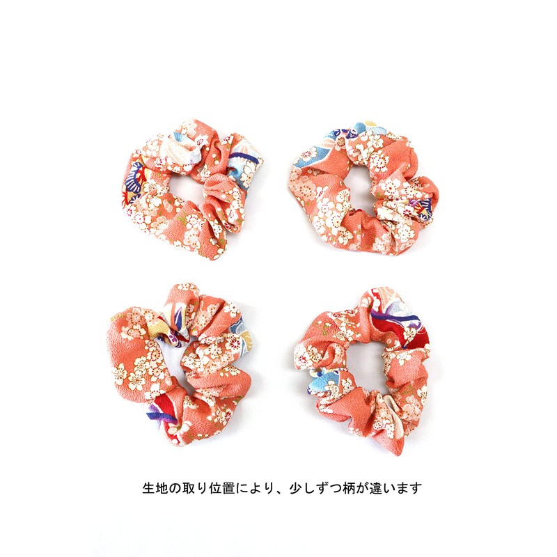 COCOLUCK Japanese Pattern Crepe Scrunchie Hair Rubber Volume Hair Rubber
