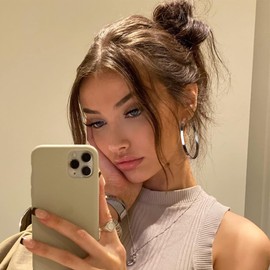 EXGOX Silver Large Hoop Earrings for Women Sterling Silver Hoop Earrings 14K Real Gold Plated Hoops 925 Silver Hypoallergenic Lightweight 4MM Wide Big Hoop Earrings for Women 30/40/50/60mm