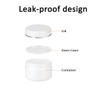 HUATEEN 12 x White Empty Jars, Plastic Sample Container, Round