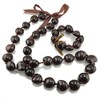 BlueRica Kukui Nut Lei Necklace & Bracelet Set (Brown)