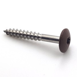 50 x 4.8mm x 38mm Façade Screws Rust Effect March D2525 A2 Stainless Steel