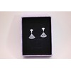 GTKIKM Fashion Earrings Sense of Light Luxury Fan-Shaped Temperament Earrings