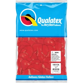 Qualatex 43790 - Globo de látex de 100 unidades, 25,7 cm, color rojo