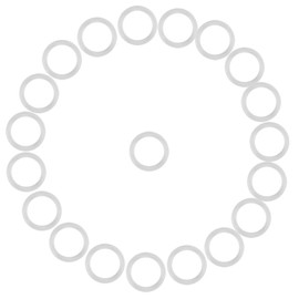 20pcs Dummy Ring Accessories, Soft Baby Dummy Holder Rings Dummy O Rings Baby Shower Gift (Transparent)