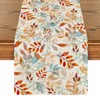 Artoid Mode Beige Eucalyptus Leaves Fall Table Runner, Seasonal Autumn