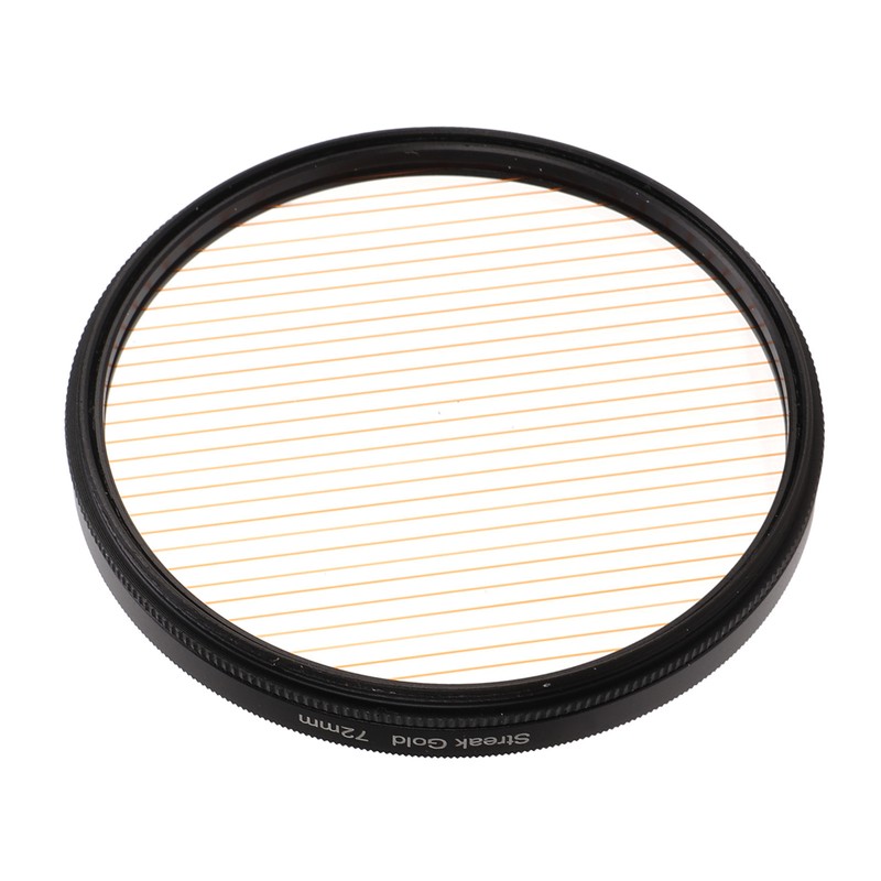 Gold Streak Digital Camera Lens Filter Antiscratch Optical Glass Aluminum