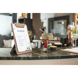 SIGEL Menu Clipboard A5 Beige with Stand Function Sturdy Clipboard KB121