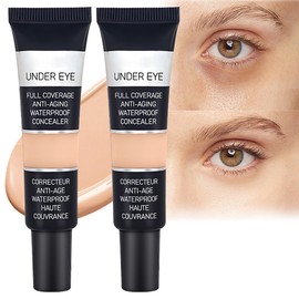2PCS Under Eye Concealer - Concealer for Mature Skin & Dark Circles - Highly Pigmented, Long-Wearing, Water-Resistant Full Coverage - Matte Finish, Lightweight Texture