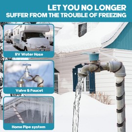 100FT Heat Tape for Water Pipes,Heating Cable for Pipe Freeze Protection,Water Pipe Insulation/Roof Snow De-Icing, Deicing Heating Cable,Self Regulating Temperature with Mounting Buckle,120V 8W/ft