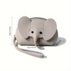 [THREE RABBITS] Mini Cute Elephant Wallet - Compact PU Coin