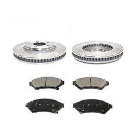 Front Ceramic Disc Brake Pad and Rotor Kit - Compatible with 2005-2008 Pontiac Grand Prix