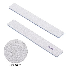 25 Count 80 Grit Rectangle Nail Files for Acrylic Nails, Reusable Buffering Files Double Sided Emery Boards for Nails