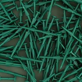 Mighty-Spikes™ - Made in The USA - 20 Pack - Green - 6" Super Strong Stakes for Garden, Landscape Fabric, Artificial Turf, Tarps & Tents, Camping, Staples, Pins, Break Resistant, Never Rust or Bend